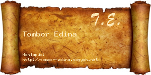 Tombor Edina névjegykártya