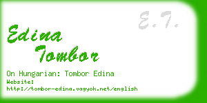 edina tombor business card